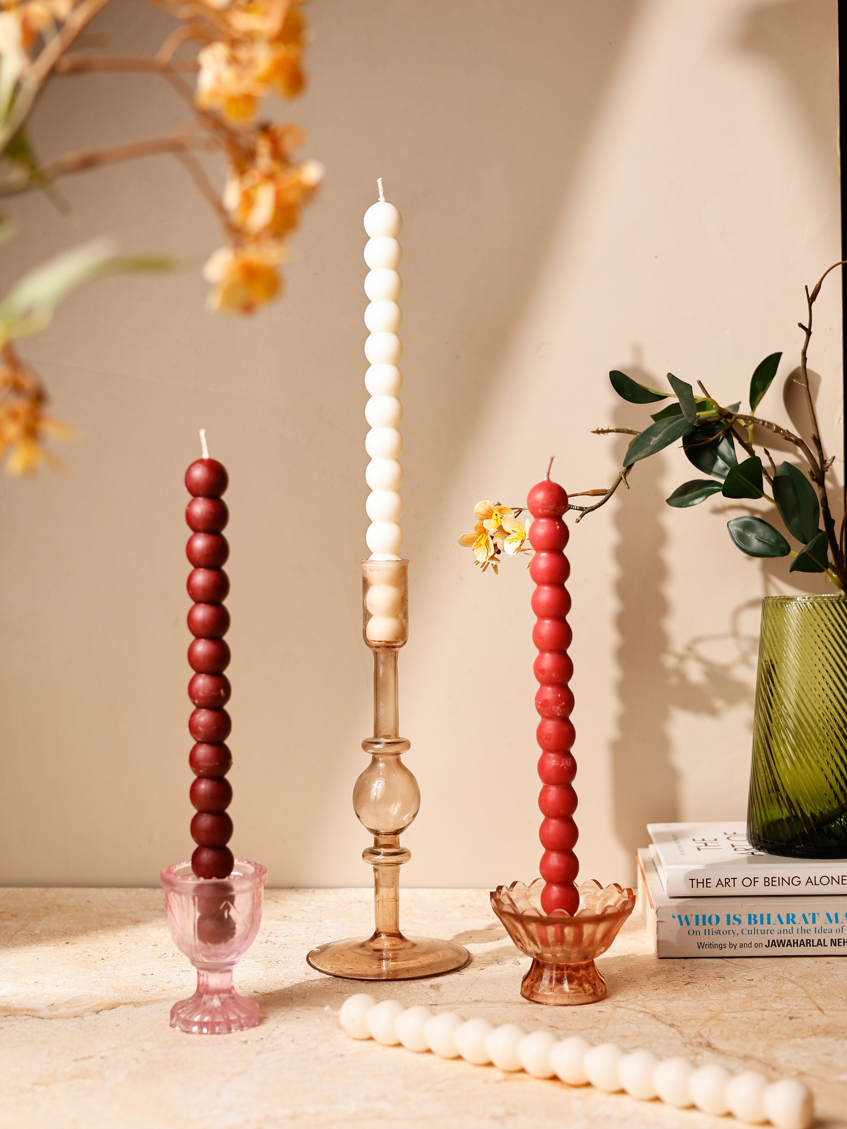 Berry Blush – Bubble Taper Candles (Set of 4) | Fruity Infusion