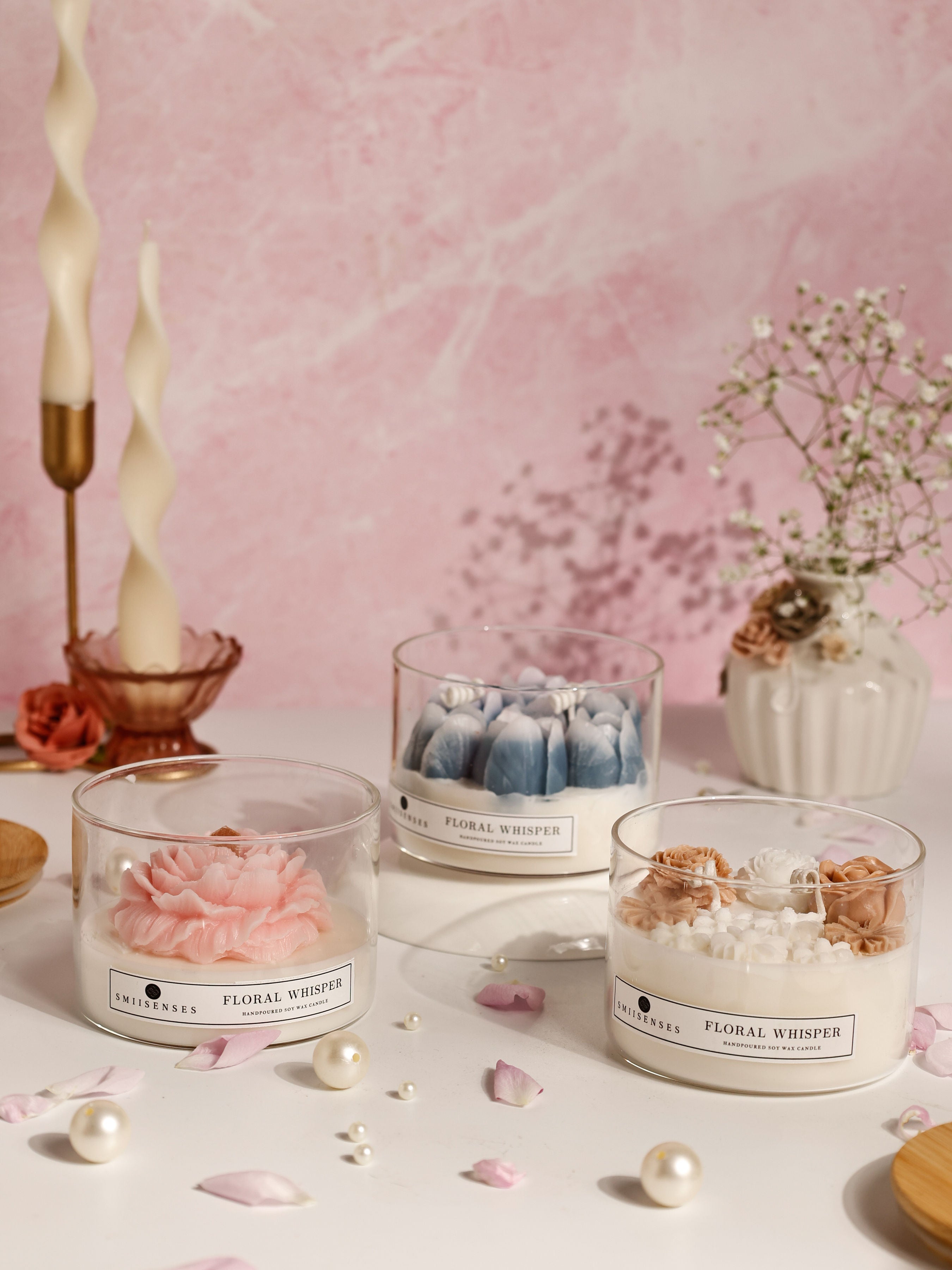 Peony Petals – Floral Whispers Decorative Candle | Peony & Soft Musk