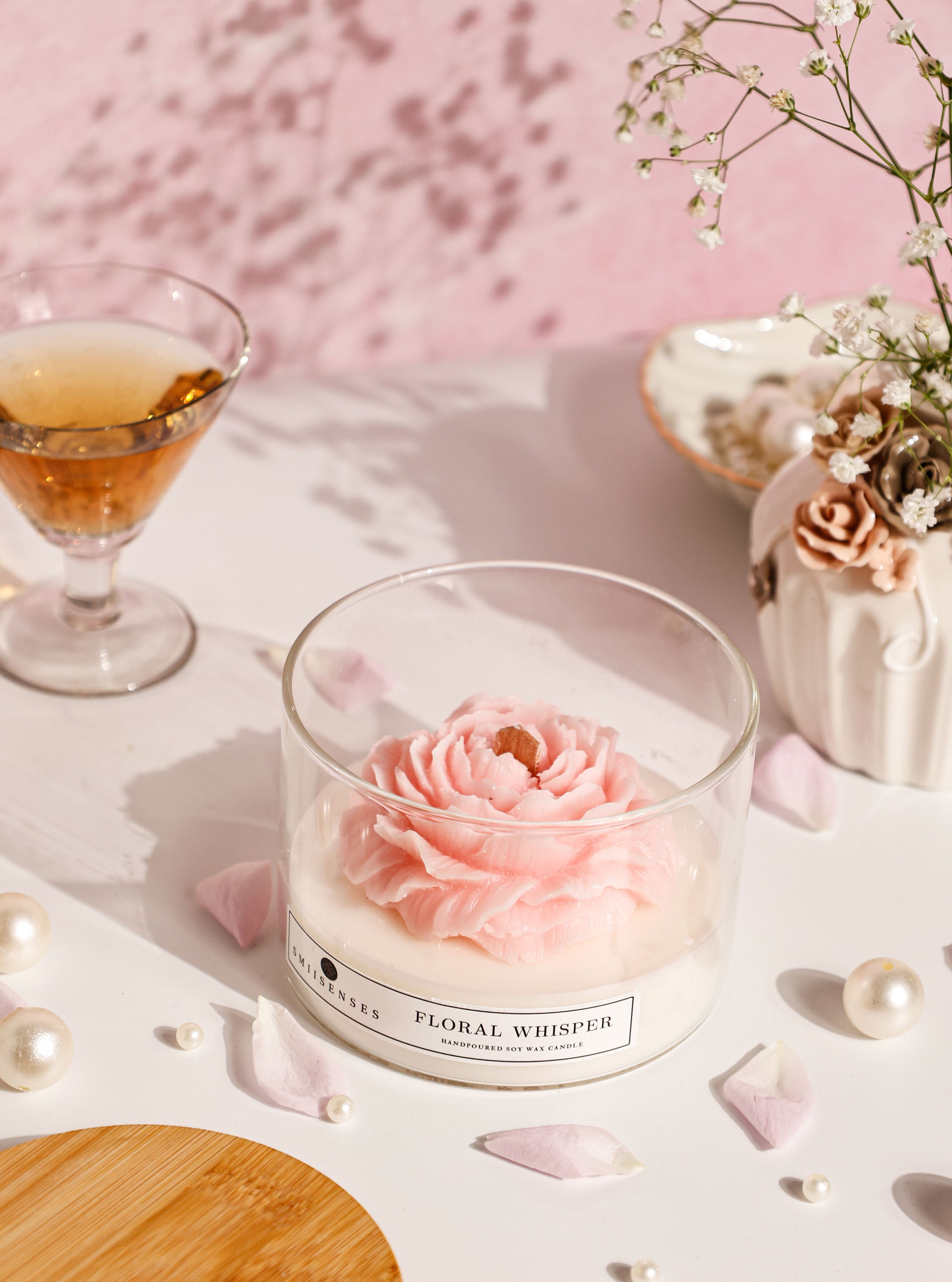 Peony Petals – Floral Whispers Decorative Candle | Peony & Soft Musk