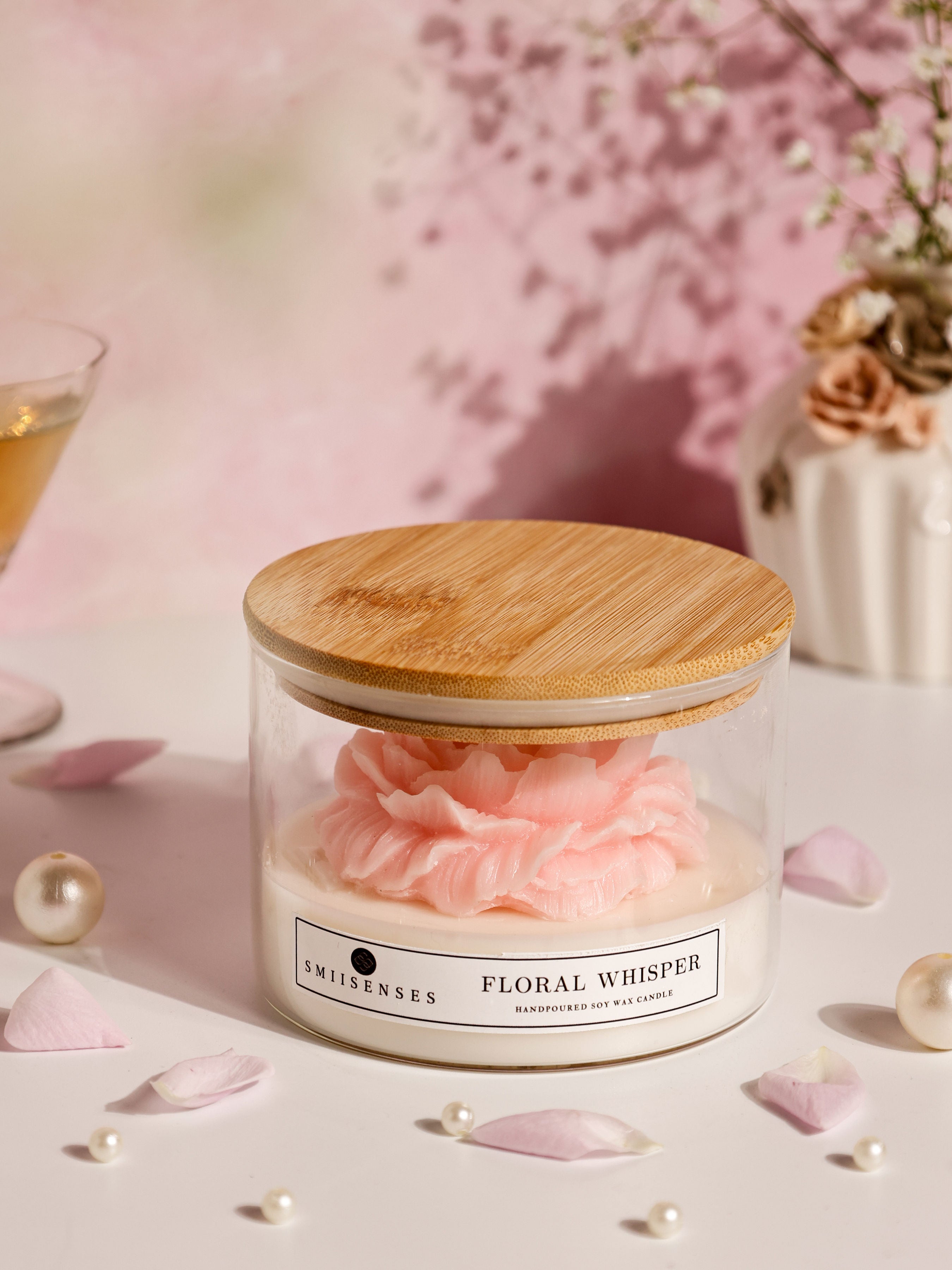 Peony Petals – Floral Whispers Decorative Candle | Peony & Soft Musk