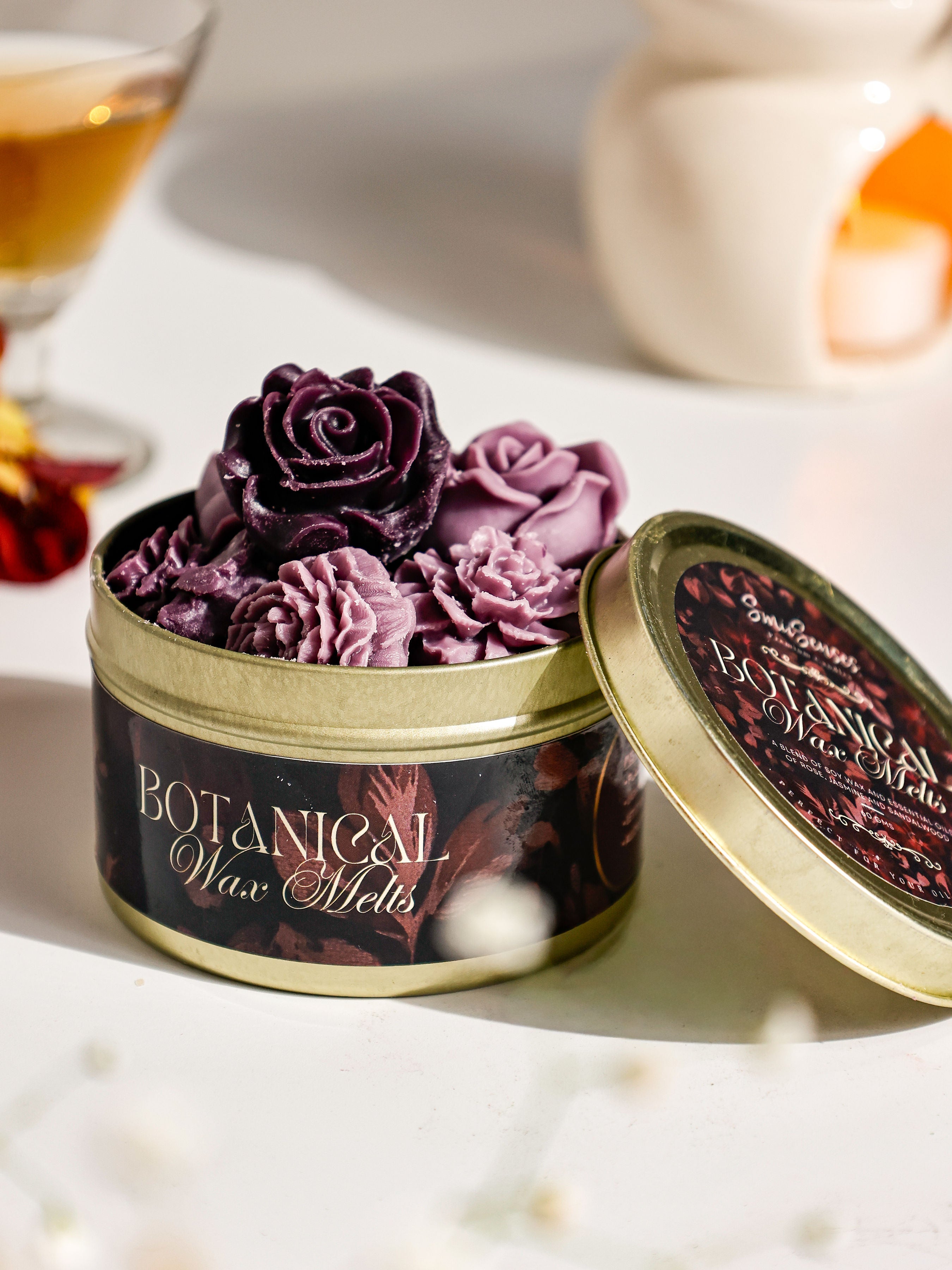 Violet Florals – Botanical Wax Melts in Luxe Tin