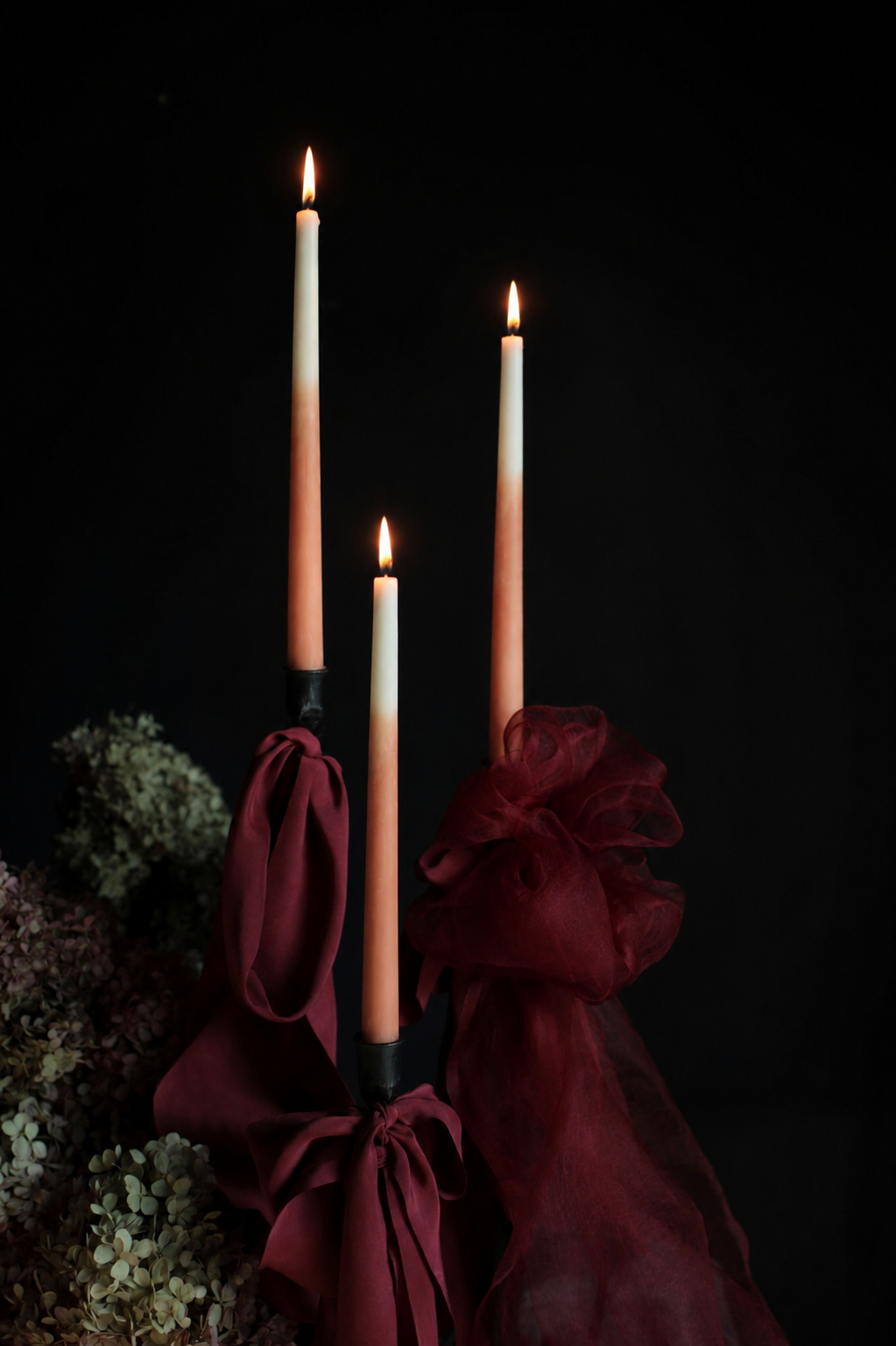 Caramel Delight – Ombre Taper Candles (Set of 4) | Cream & Caramel