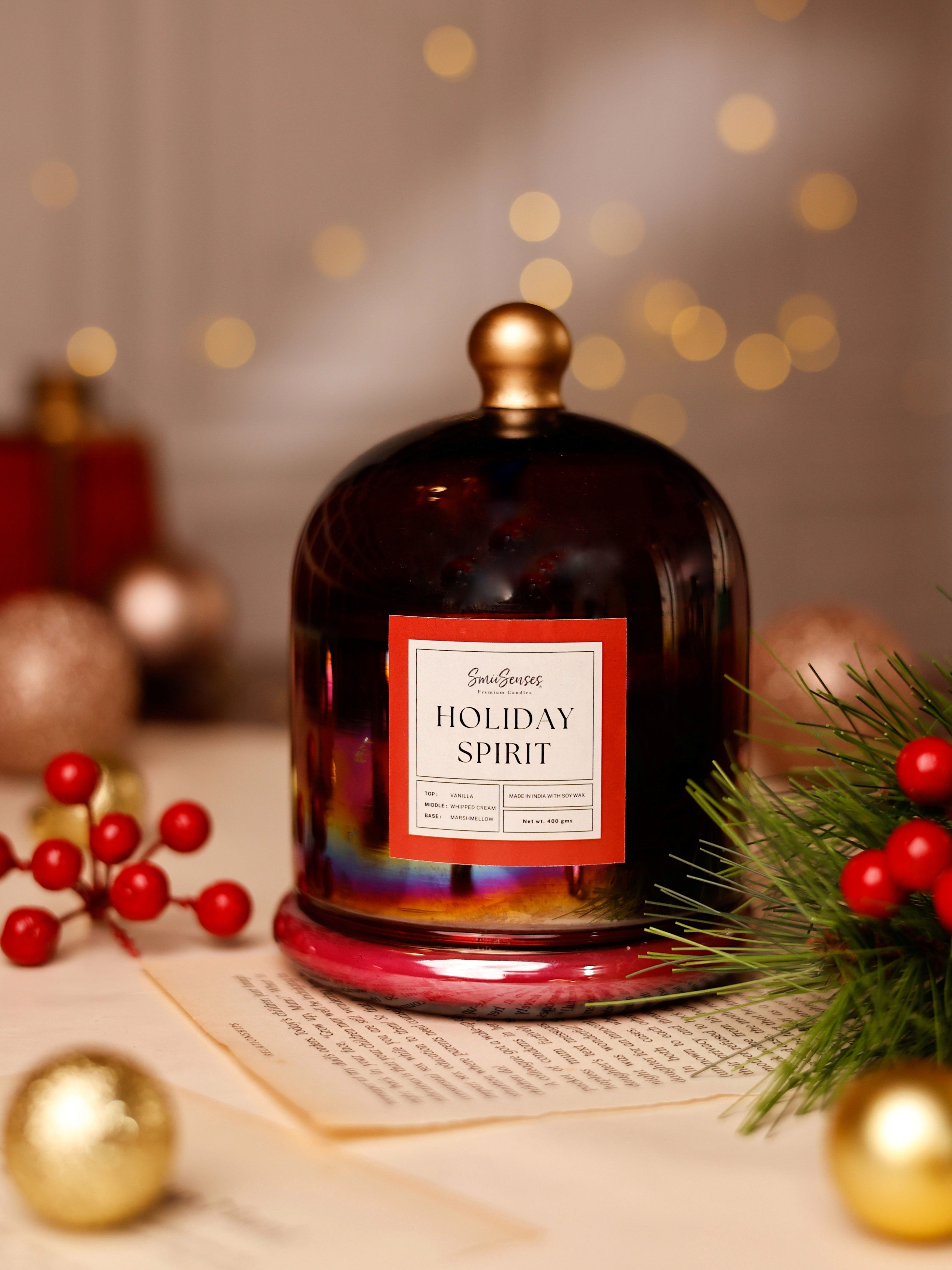 Holiday Spirit 2-Wick Bell Jar