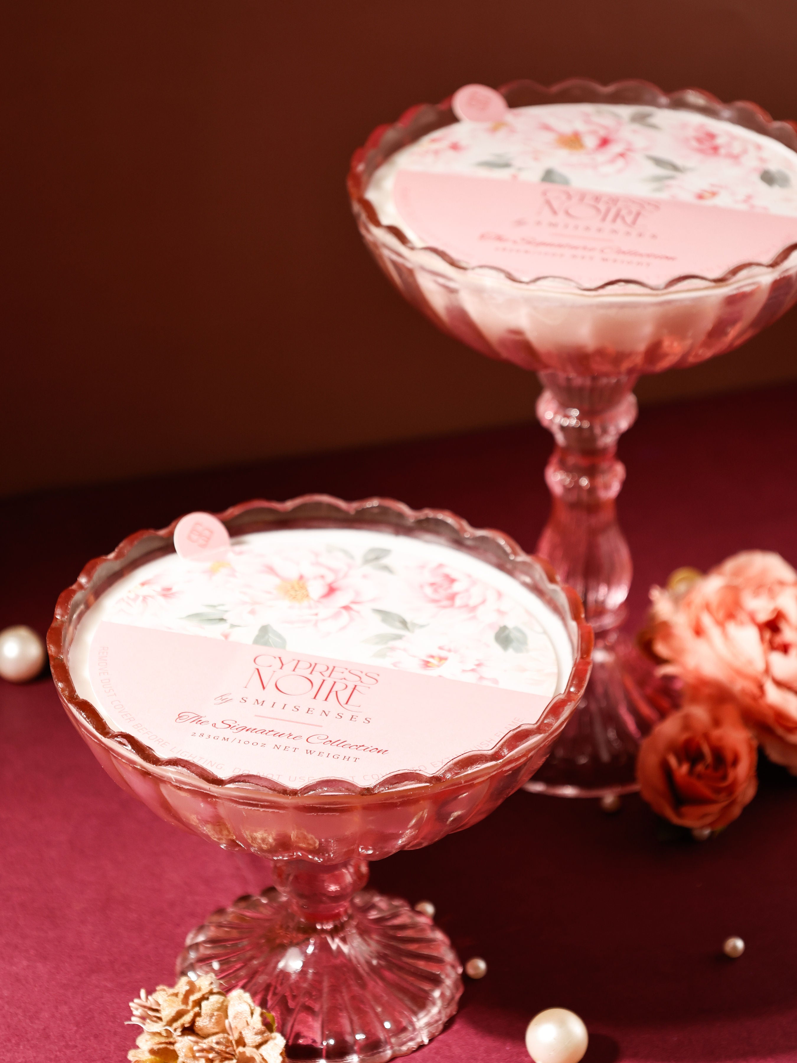 Cyprès Noire – Set of 2 Luxury Blush Jar Candles