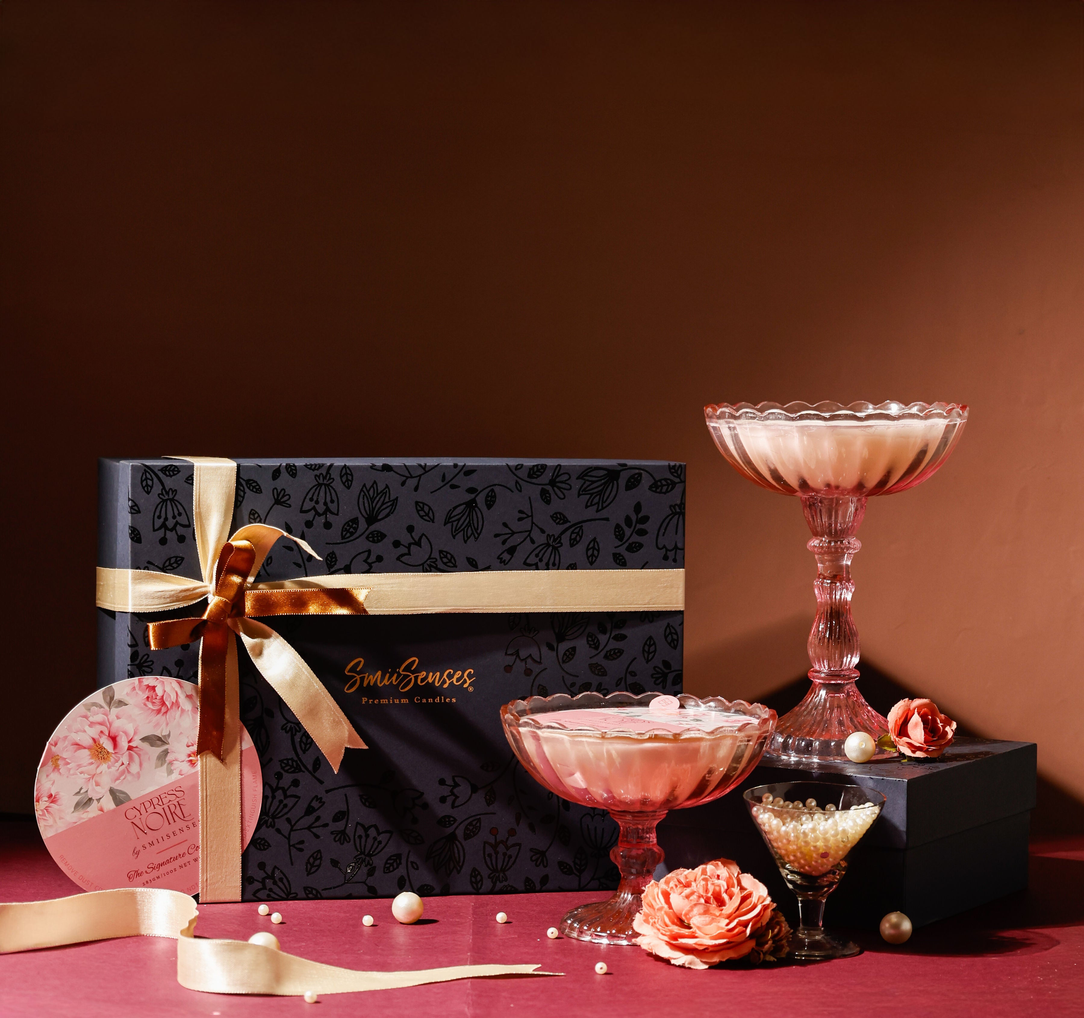 Cyprès Noire – Set of 2 Luxury Blush Jar Candles