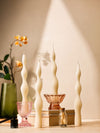 Vanilla Cashmere – Twisted Taper Candles (Set of 4) | Soft Vanilla