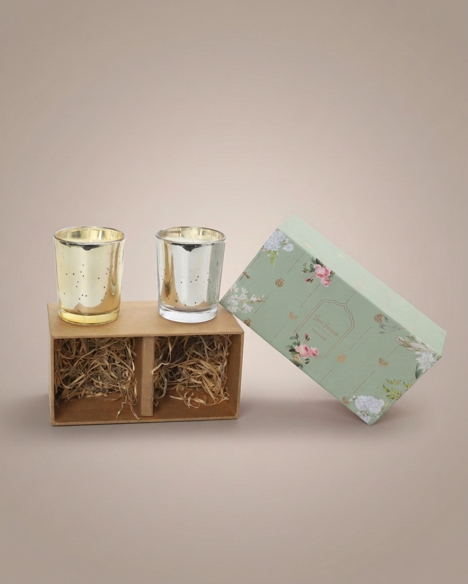 Gift Set of 2 Scented Candles | Mogra & Rajnigandha