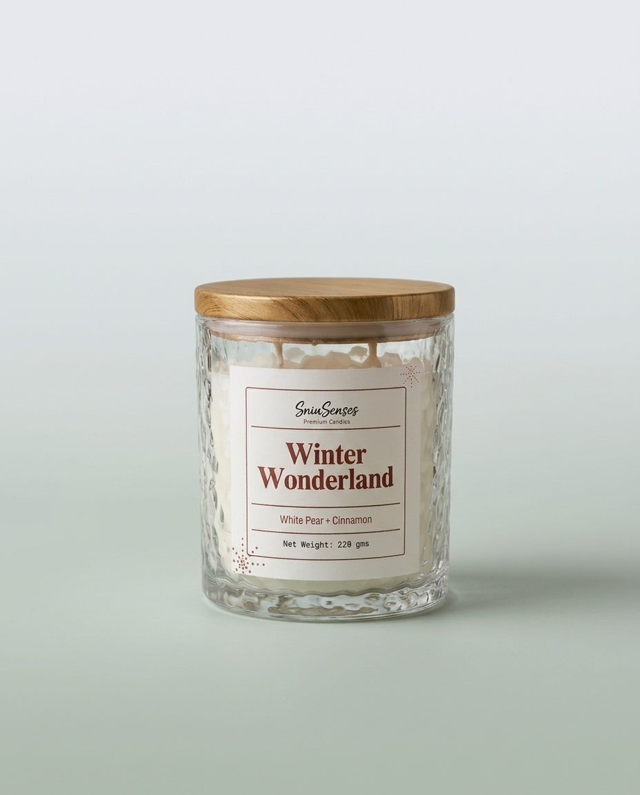Winter Wonderland | 2-Wick Hammer Candle | White Pear & Cinnamon