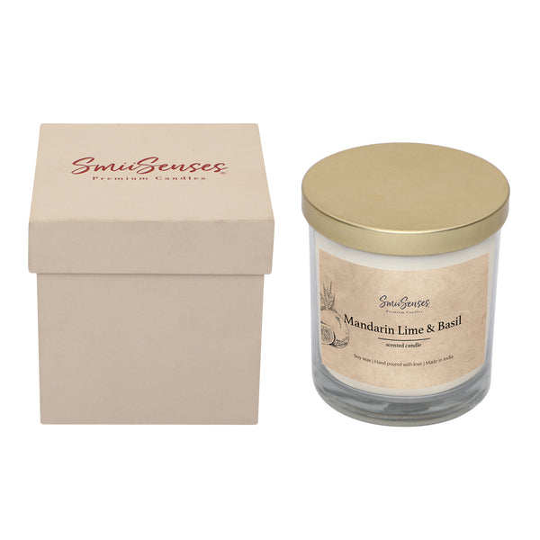 Mandrin Lime & Basil Candle (Jar with Lid)