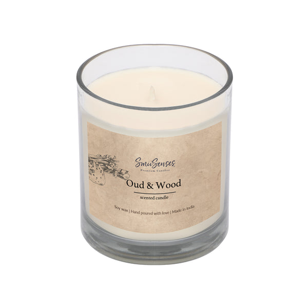 Oud & Wood Candle (Jar with Lid)