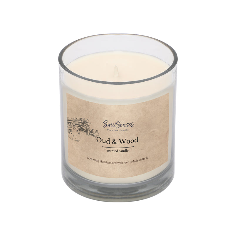 Oud & Wood Candle (Jar with Lid)
