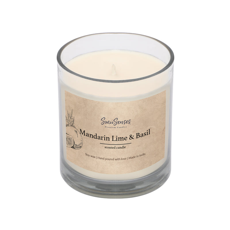 Mandrin Lime & Basil Candle (Jar with Lid)